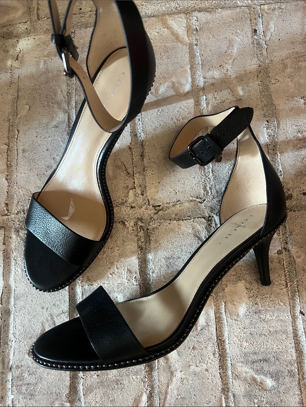 Coach Black Ankle-Strap Women's Heels sz 10